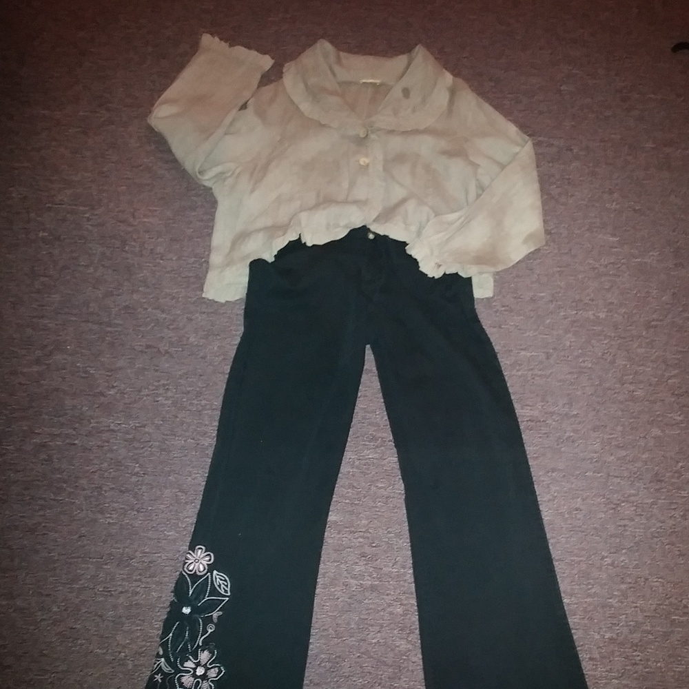 Talia Benson Beautiful Quality Designer Italian Linen Jacket / Wrap -- Elegant